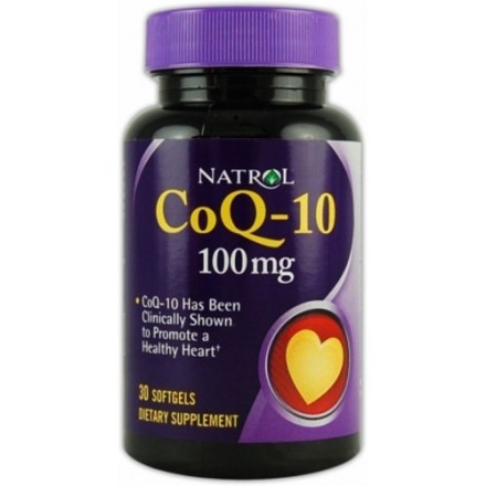 Коэнзим Q10  Natrol CoQ-10 100 мг  (30 капс)