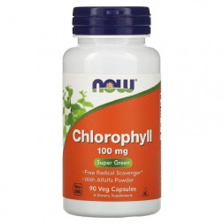 Антиоксиданты  NOW Chlorophyll 100mg   (90 vcaps)