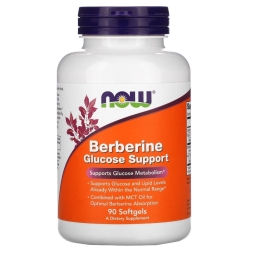 Комплексы витаминов и минералов NOW Berberine Glucose Support   (90 softgels)